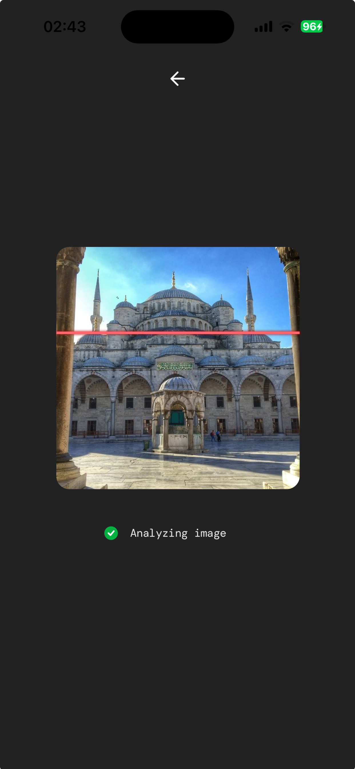 Identify a mosque with the camera